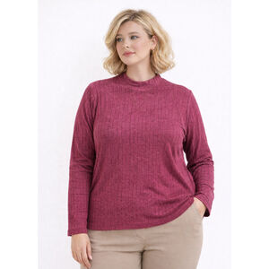 Women’s Plus Size Long Sleeve Ribbed Lightweight Sweater – Red – Size 2XL – NWOT